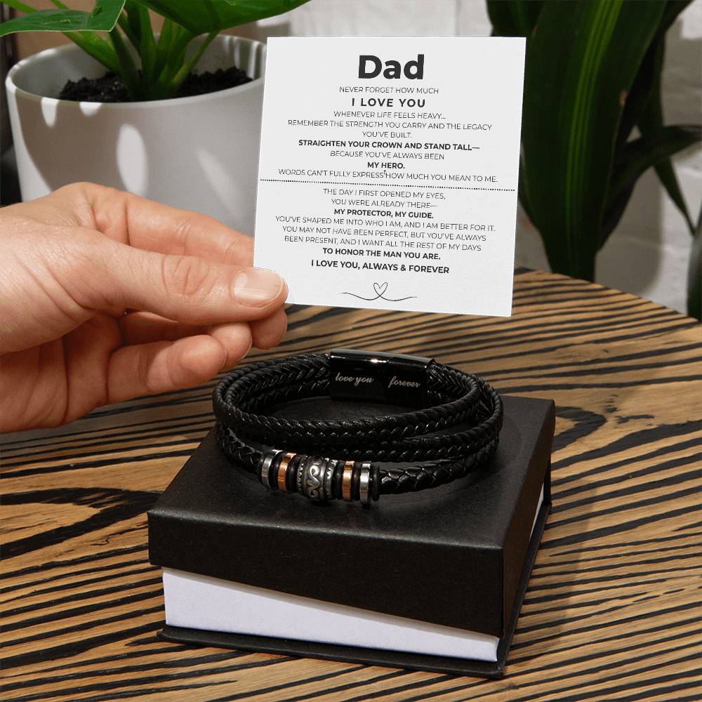 Dad| Braided Love You Forever Bracelet