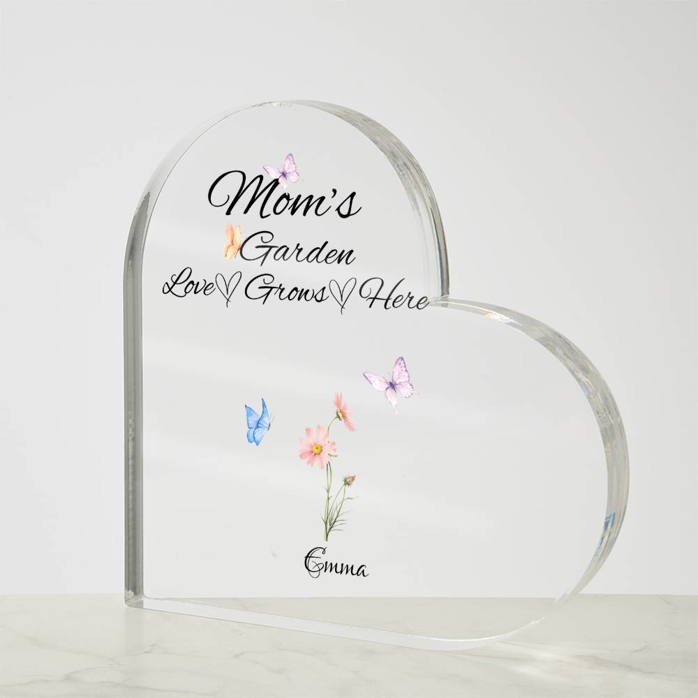Mom's Personalized Birth Flower Acrylic Plaque
