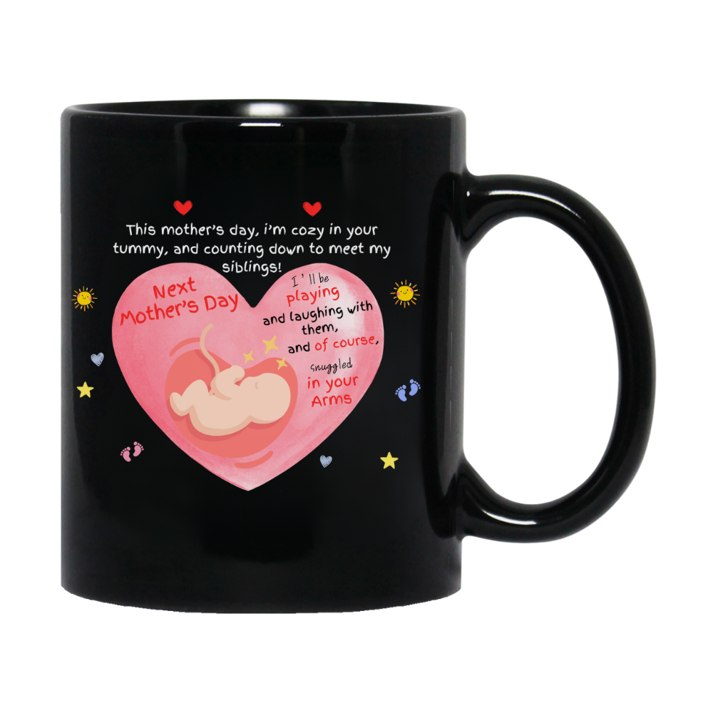 Expectant Mother's Day 11oz Black Mugs