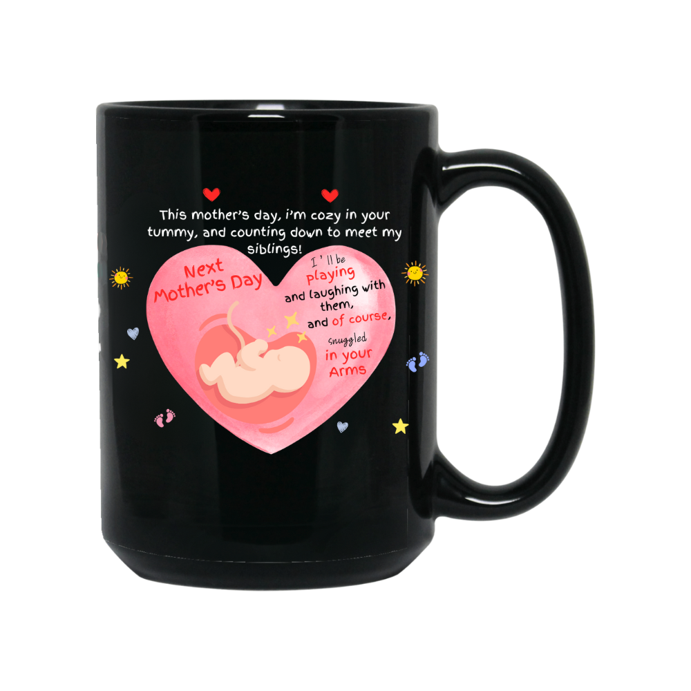 Expectant Mother's Day 15oz Black Mugs