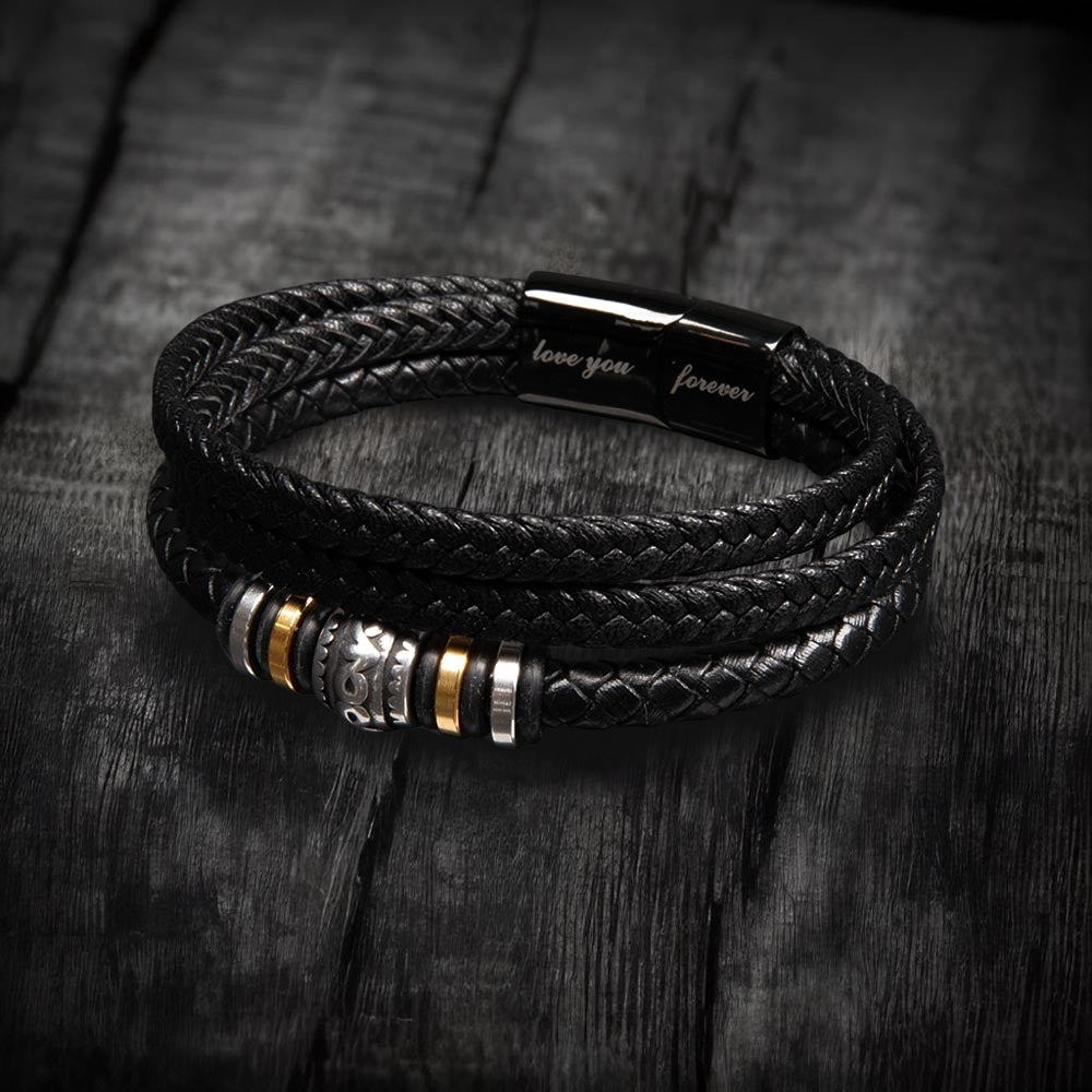 Dad| Braided Love You Forever Bracelet