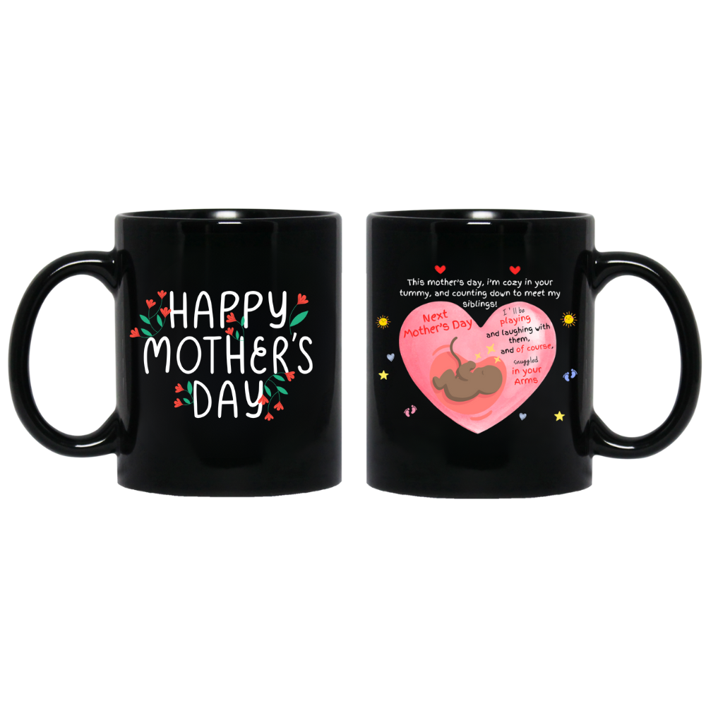 Expectant Mother's Day 11oz Black Mugs