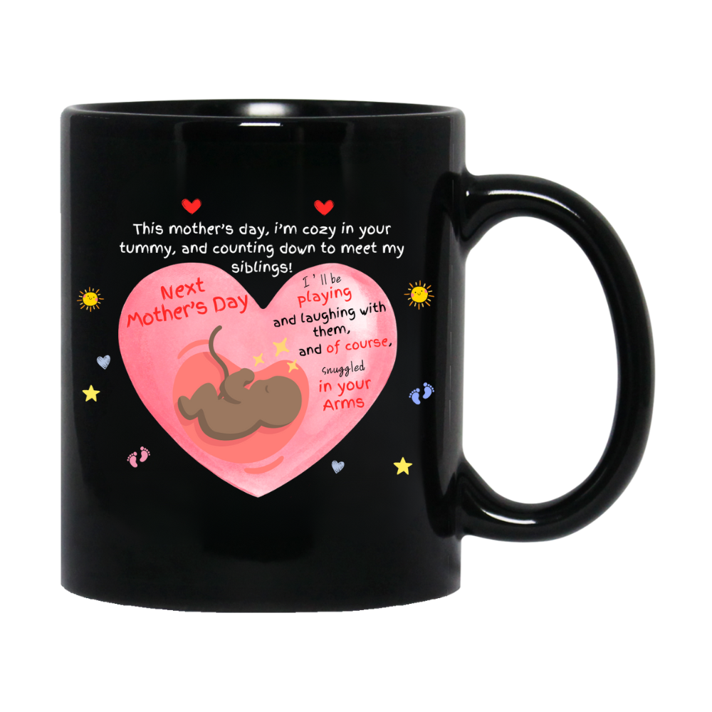 Expectant Mother's Day 11oz Black Mugs