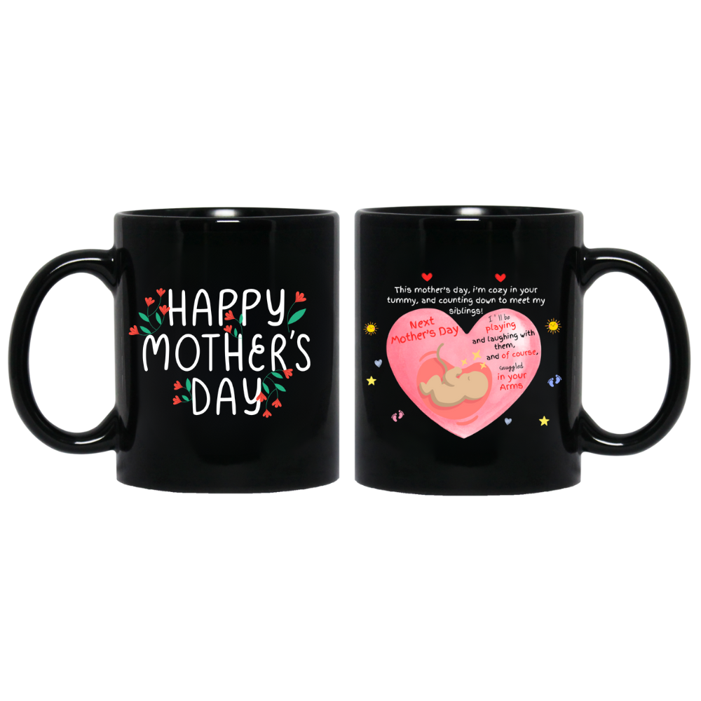 Expectant Mother's Day 11oz Black Mugs