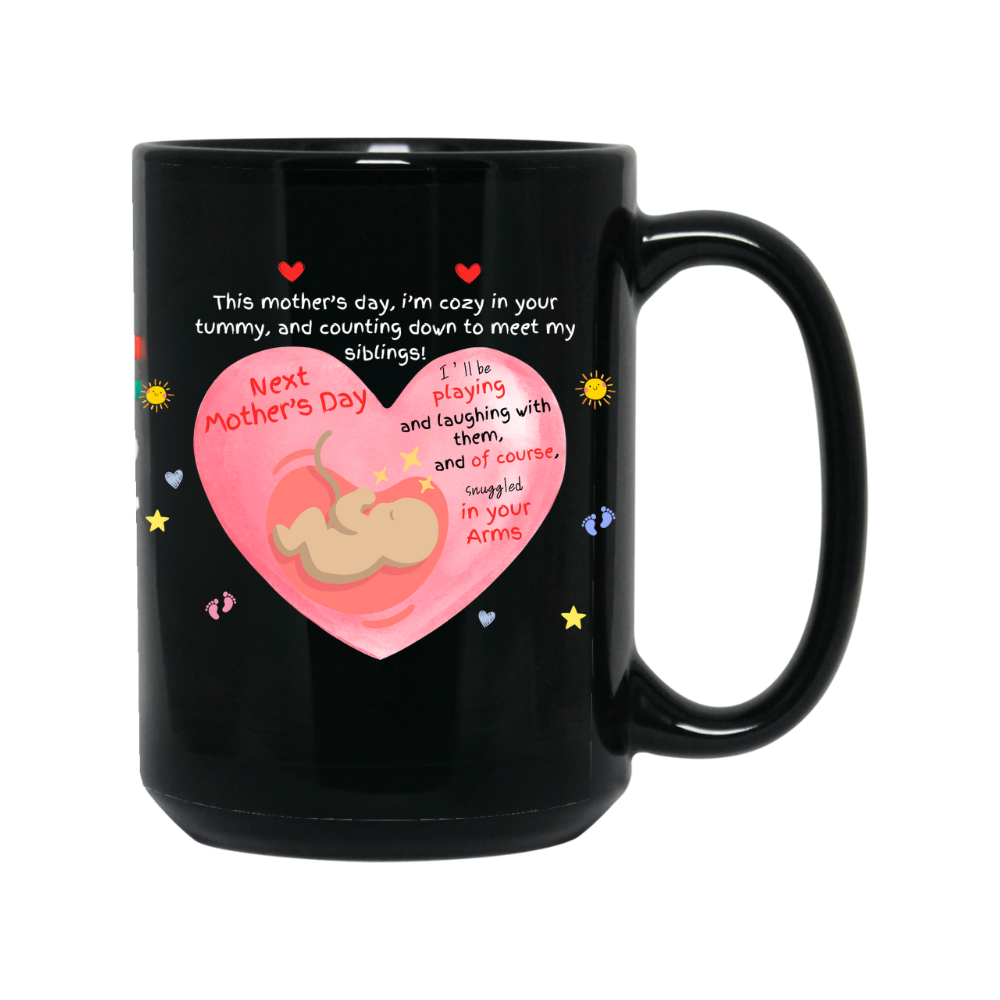 Expectant Mother's Day 15oz Black Mugs