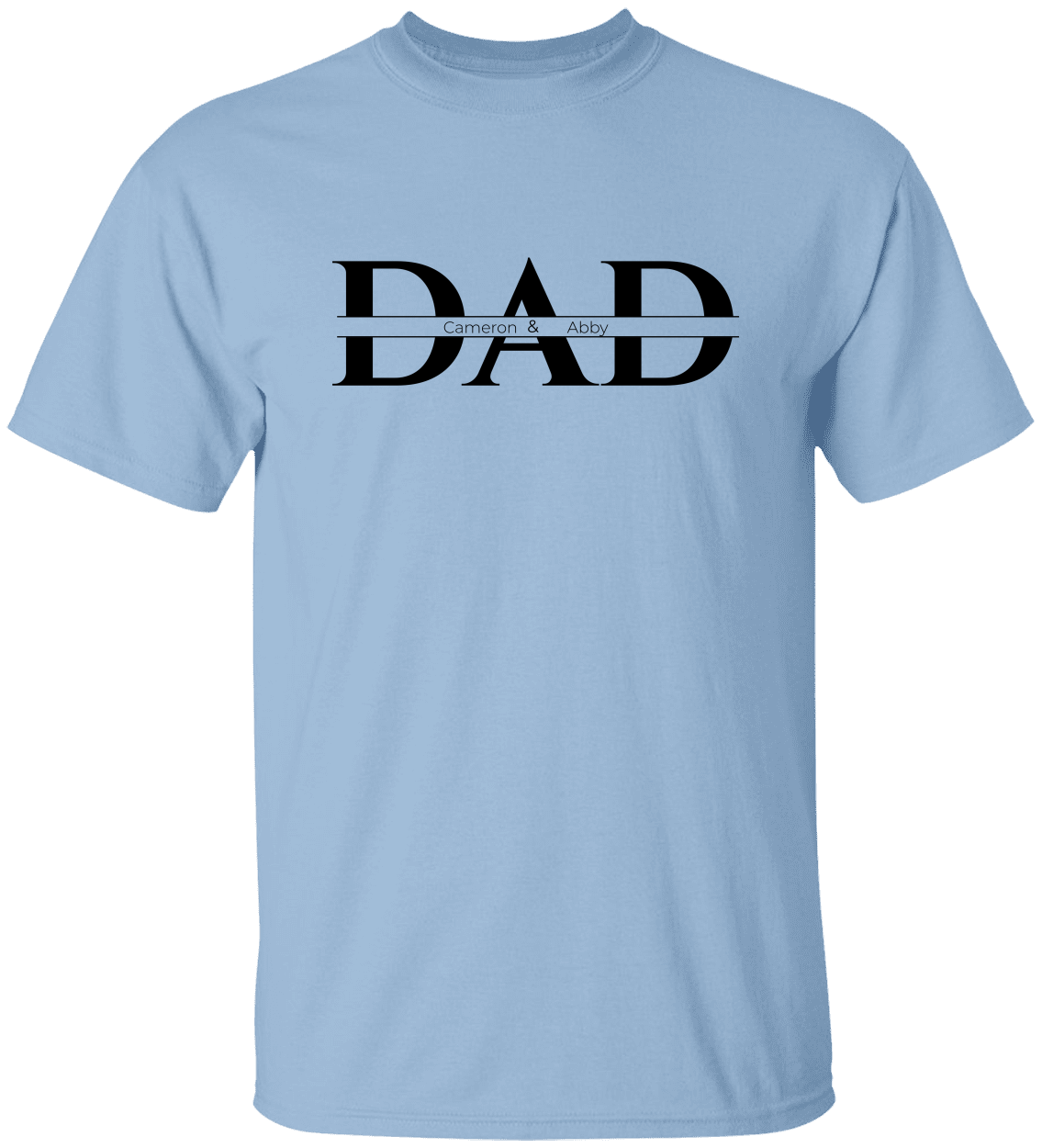 Personalized "Dad" Shirt with Kids' Names /BLK – Father's Day