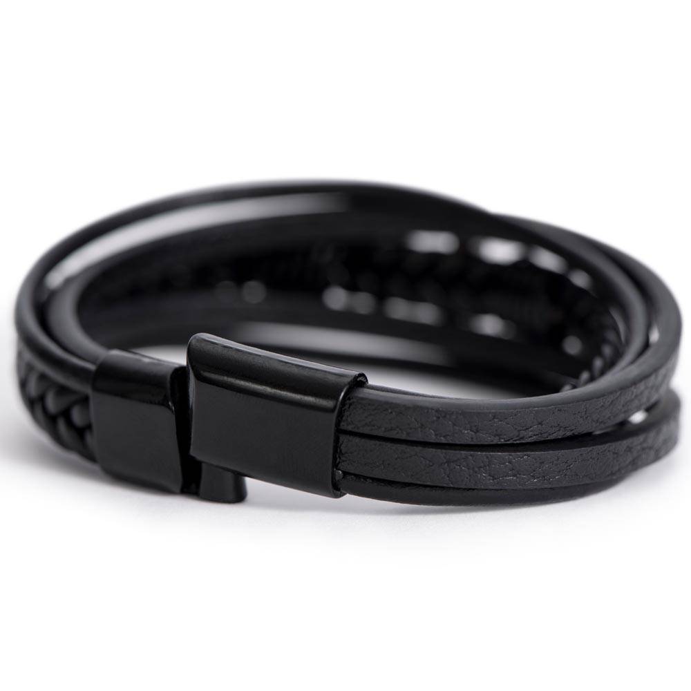 Dad | Cross Leather Bracelet