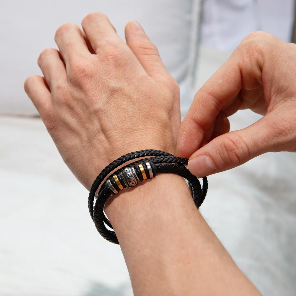 Dad| Braided Love You Forever Bracelet