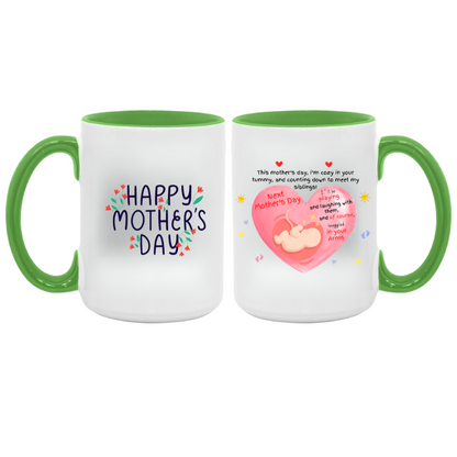 Expectant Mother's Day 15oz Accent Mug