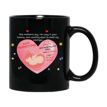 Expectant Mother's Day 11oz Black Mugs