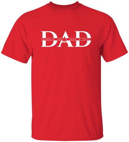 Personalized "Dad" Shirt with Kids' Names / WHT – Father's Day