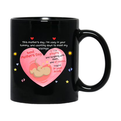 Expectant Mother's Day 11oz Black Mugs