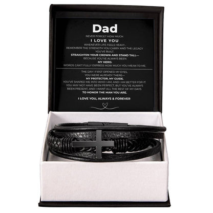 Dad | Cross Leather Bracelet