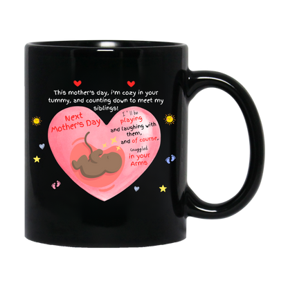 Expectant Mother's Day 11oz Black Mugs