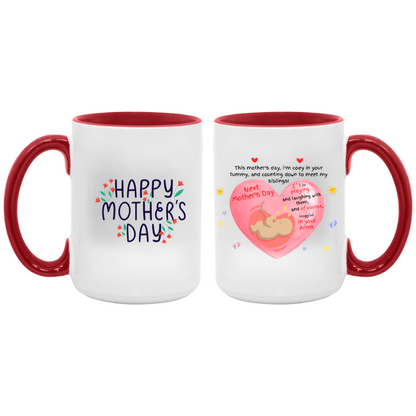 Expectant Mother's Day 15oz Accent Mug