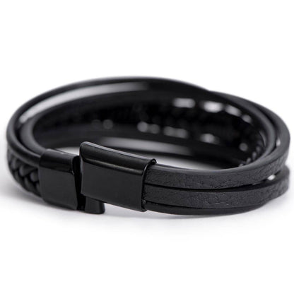 Dad | Cross Leather Bracelet