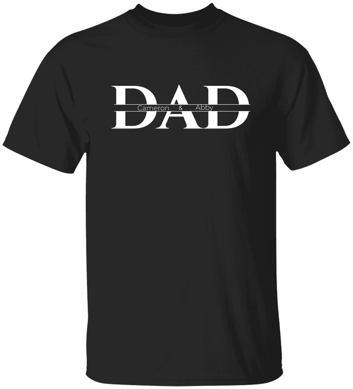 Personalized "Dad" Shirt with Kids' Names / WHT – Father's Day