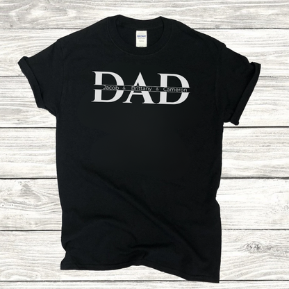 Personalized "Dad" Shirt with Kids' Names / WHT – Father's Day