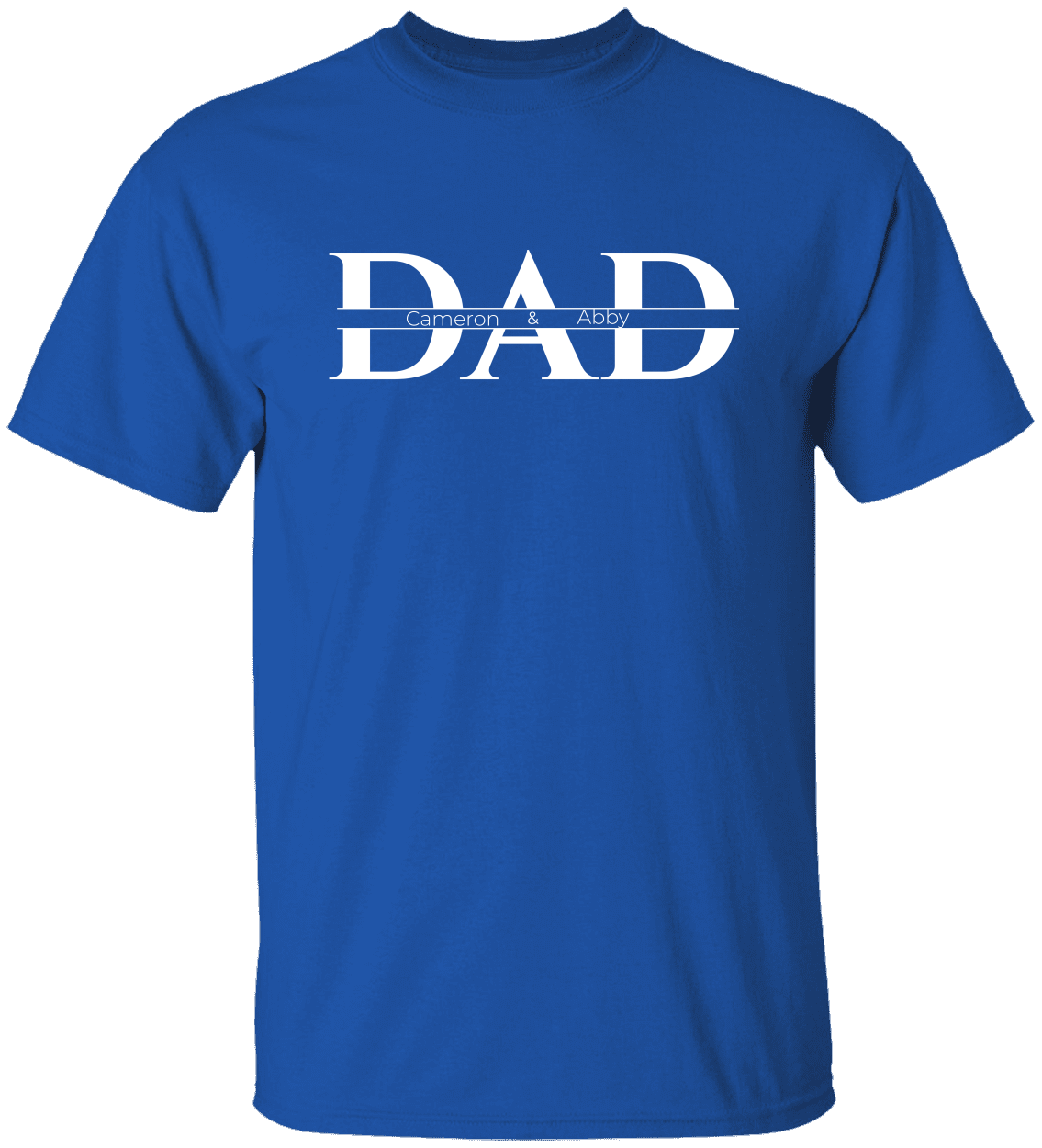 Personalized "Dad" Shirt with Kids' Names / WHT – Father's Day