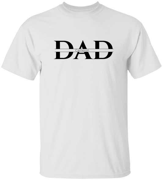 Personalized "Dad" Shirt with Kids' Names /BLK – Father's Day